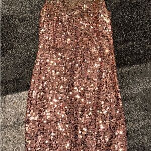 Sequin Sleeveless Dress in Pink